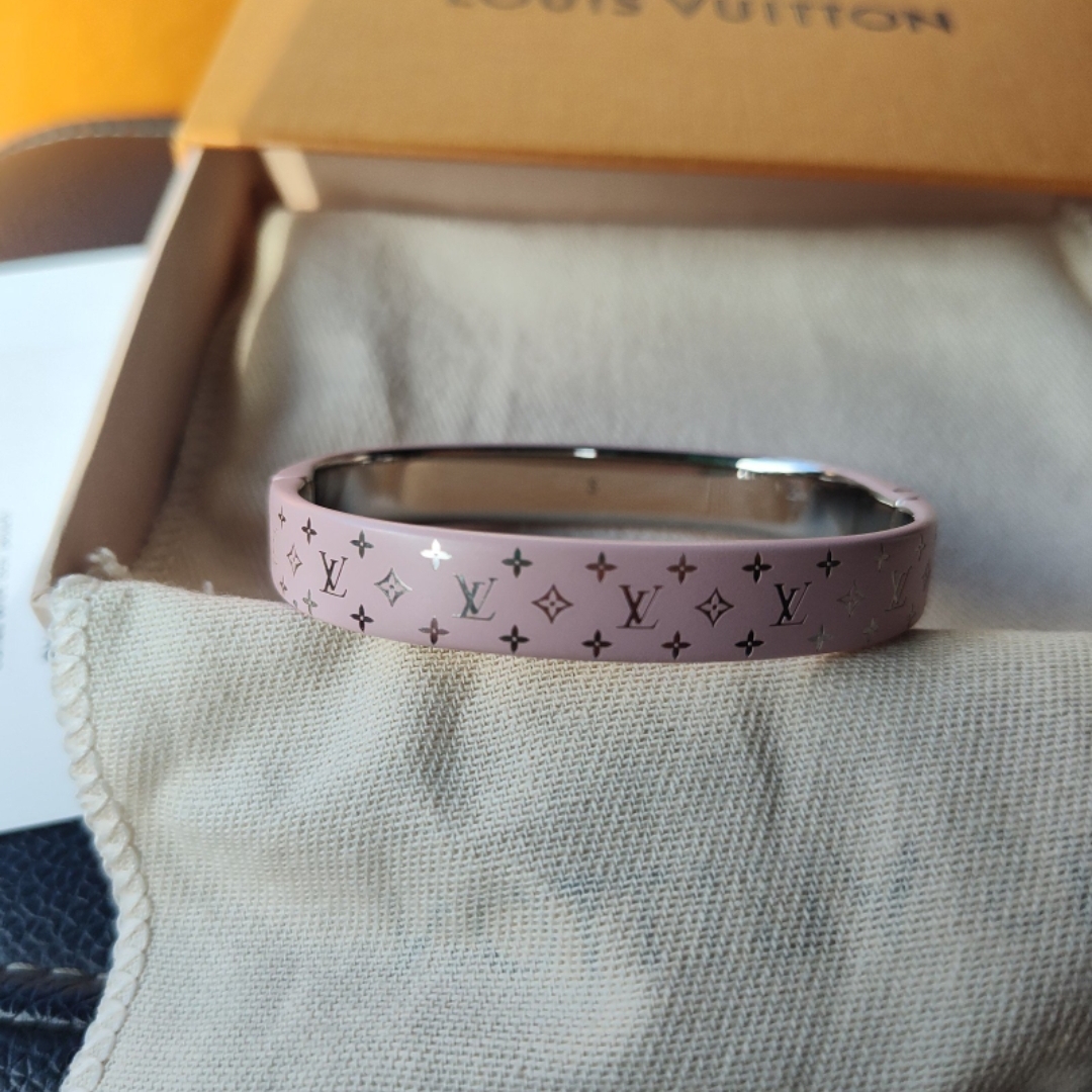 Louis Vuitton Pink Monogram Nanogram Cuff 550$